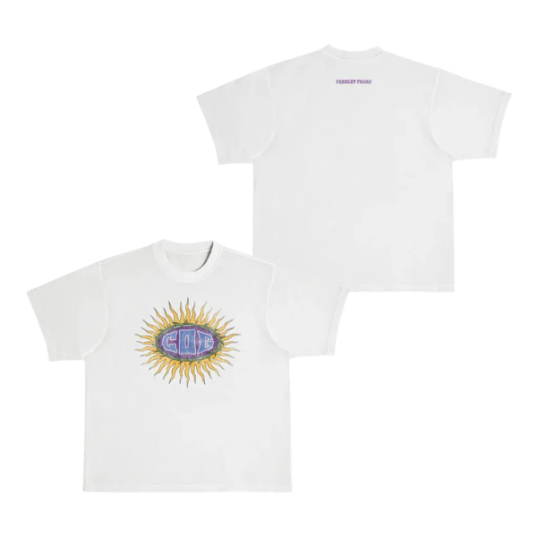 Forrest Frank - COG Sun White T-Shirt Front and Back