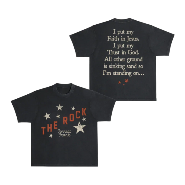 Forrest Frank - The Rock Black T-Shirt Front and Back